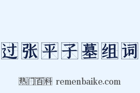 过张平子墓组词是什么意思的图片